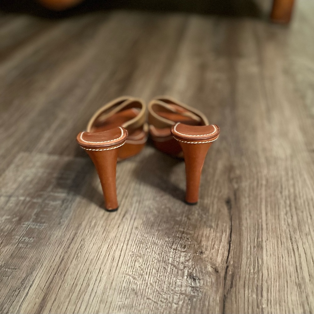 YVES SAINT LAURENT Leather Slides - Picture 6 of 9